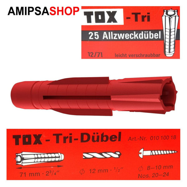 AllzweckDübel Tox Tri 12×71 25 stück