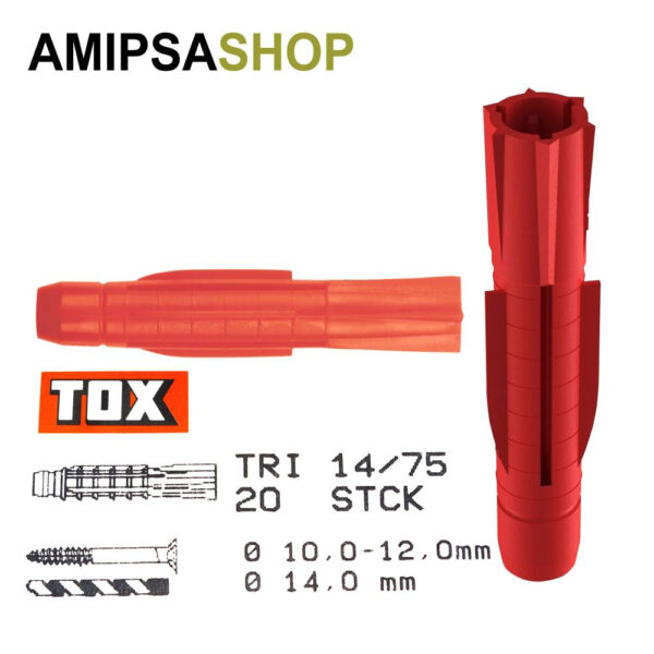 AllzweckDübel Tox Tri 14×75 20 stück