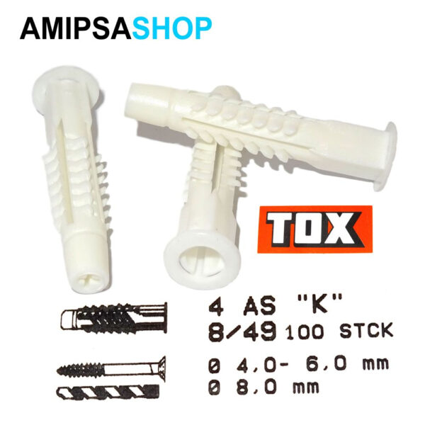 TOX Dübel 4 AS K 8-49 100 stück
