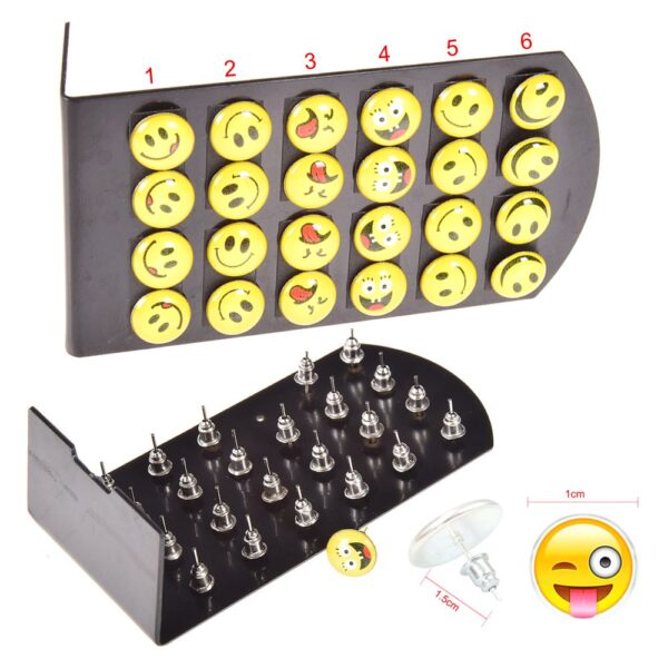 Ohrstecker Emoji Smiley – Bild 2