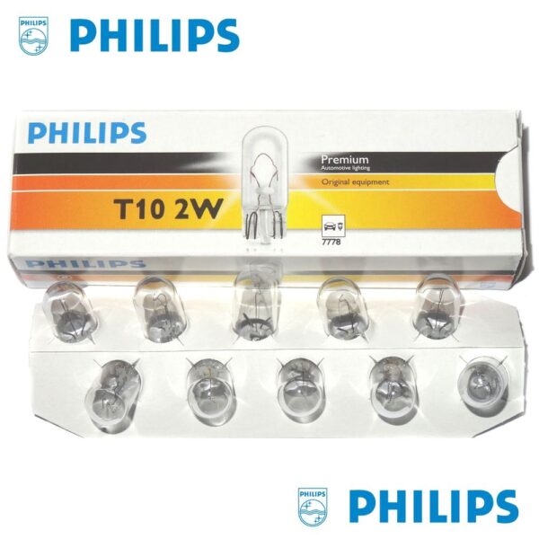 Philips T10 2w 7778 CP W2 1X9.5D 10stk