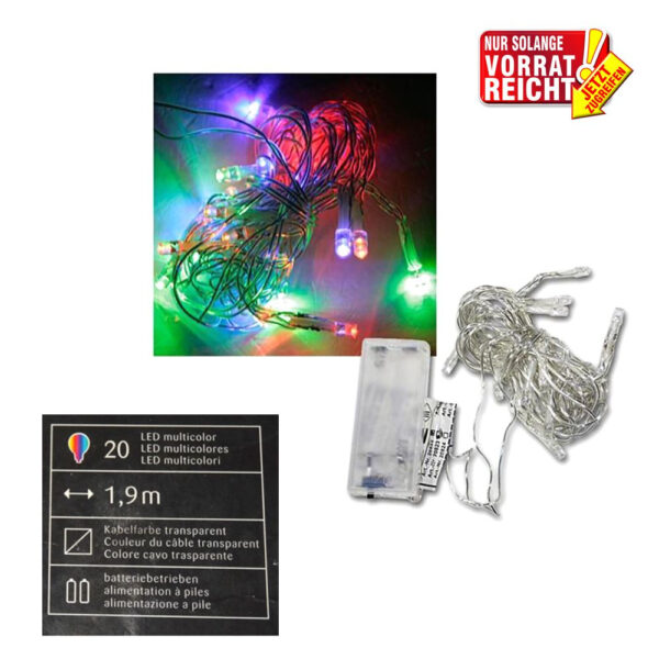 Lichterkette 20 LED RGB Multicolor