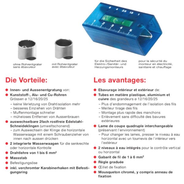 Rohrentgrater KIRI Universal – Bild 2