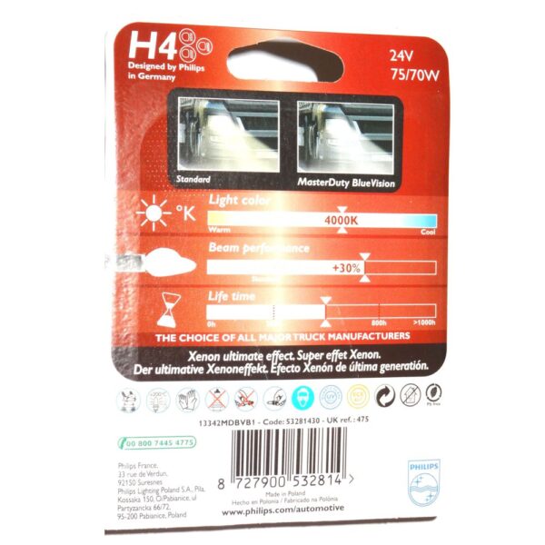 PHILIPS H4 24V 7570W P43T – Bild 2