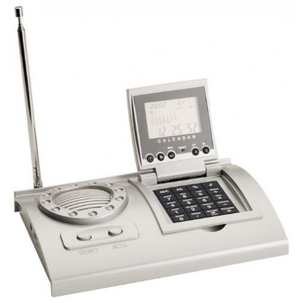 Radio mit Uhr und Taschenrechner