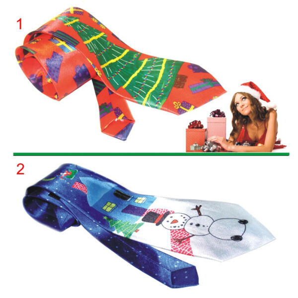 Krawatte mit Weihnachtsdeko – Bild 2