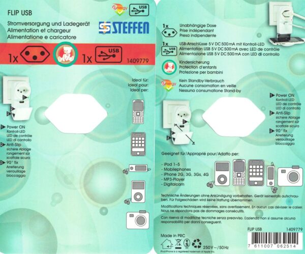 Abzweigstecker Flip USB – Bild 2