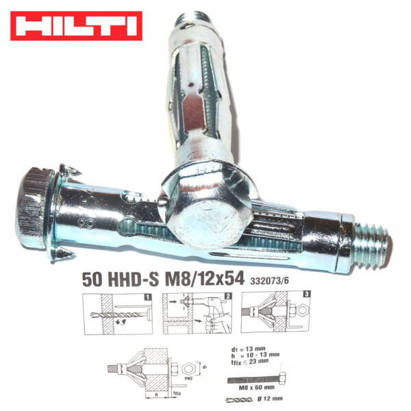 Hilti Hohlraumdübel HHD-S M8 12x54