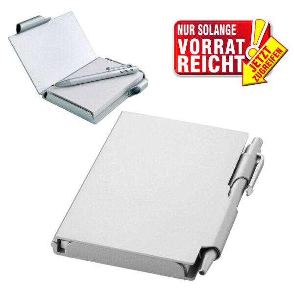 Notizblöck mit Kugelschreiber