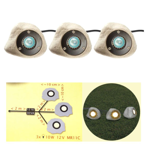 Halogen Stein Spots 3er
