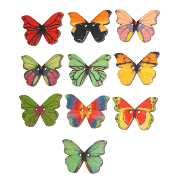 Holzknöpf Schmetterling