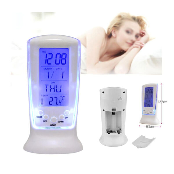 Tischuhr mit blauer LED