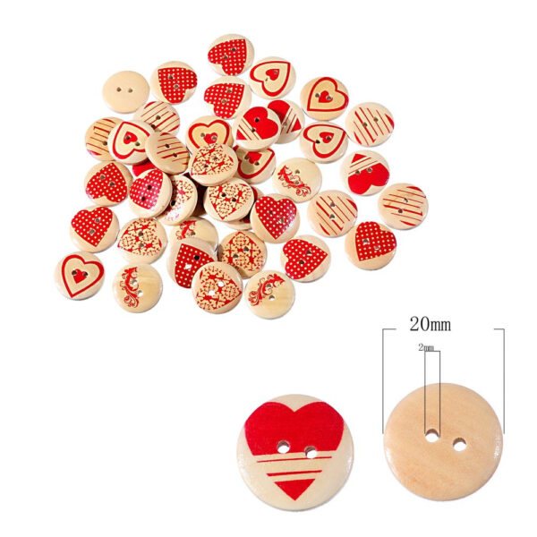 Holzknöpfe 50er set