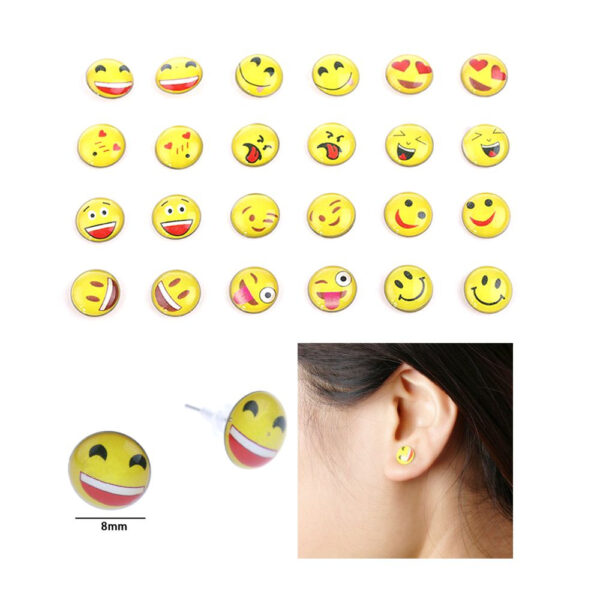 Ohrstecker Emoji 12 Paar