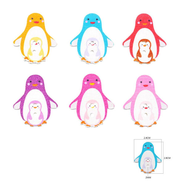 Holzknöpfe pinguin 10er
