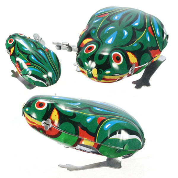 Hüpfender Frosch aus Blech