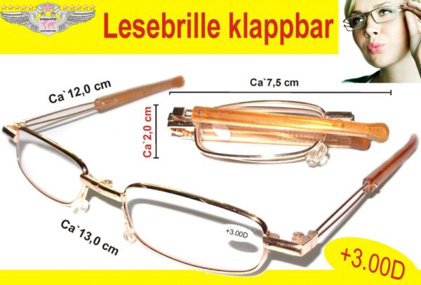 Lesebrille zusammenklappbar – Bild 2