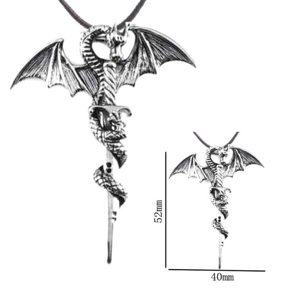 Kette mit Drachen anhänger – Bild 2