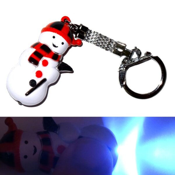 Schlüsselanhänger LED Schneemann