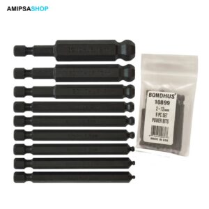 Bondhus 10899 Power Bits 9 Set 2-12mm
