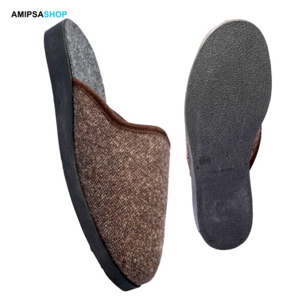 Herren Pantolette Klassik Braun