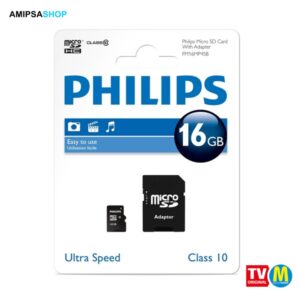 Philips 16 GB Micro SD Class 10 Ultra Speed, MicroSD-Speicherkarte +SD-Adapter